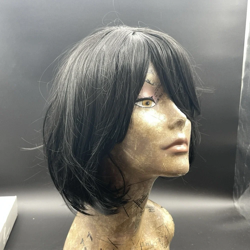 Grammy Wig Short Black Bob‎ Wig Layered Bangs Costume Cosplay Wig